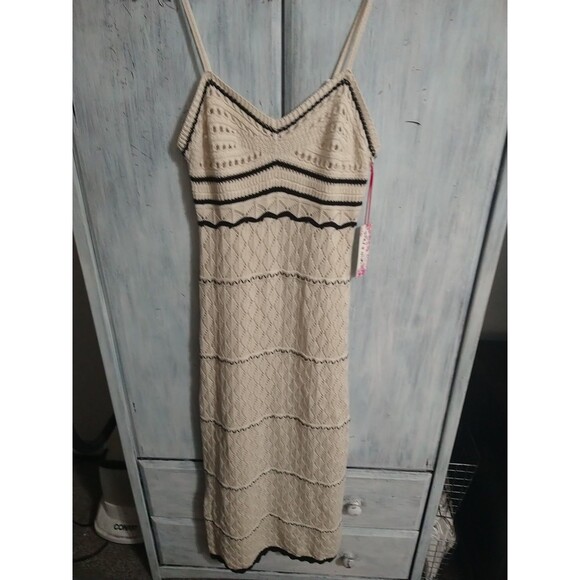 Wild & Free Crotcher Sleeveless Maxi Dress Cream Small Boho Cottage Core Feminin - Picture 2 of 12
